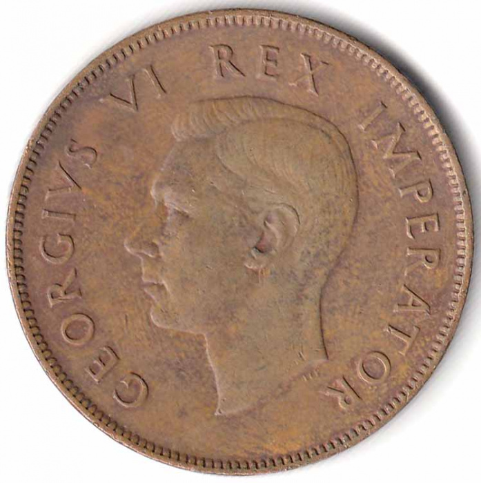 () Монета ЮАР (Южная Африка) 1945 год   &quot;&quot;   Серебрение  VF